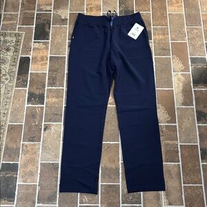 Jaanuu Navy knit waist slim fit  Scrub pant NEW with tags size small